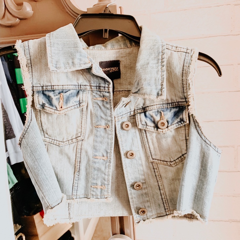 half jean jacket